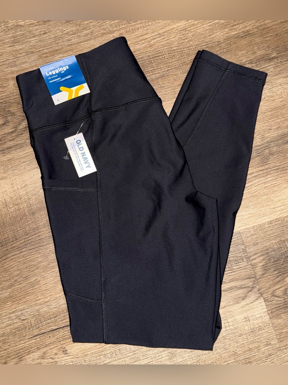 NWT OLD NAVY Black Performance Leggings. Stretch Activewear. Size Large. - Picture 3 of 6